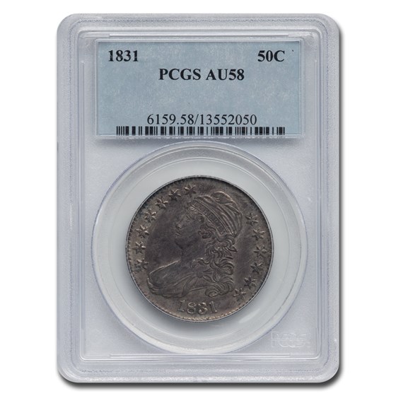 1831 Capped Bust Half Dollar AU-58 PCGS 1831 Capped Bust Half Dollar AU-58 PCGS